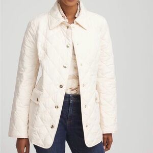 Chicos Ecru Quilted Barn Jacket